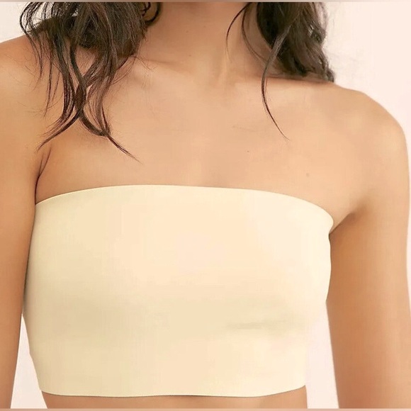 People Intimately Nina Bandeau Daybreak Neo Collection Cream Strapless Tube Top - Picture 6 of 8